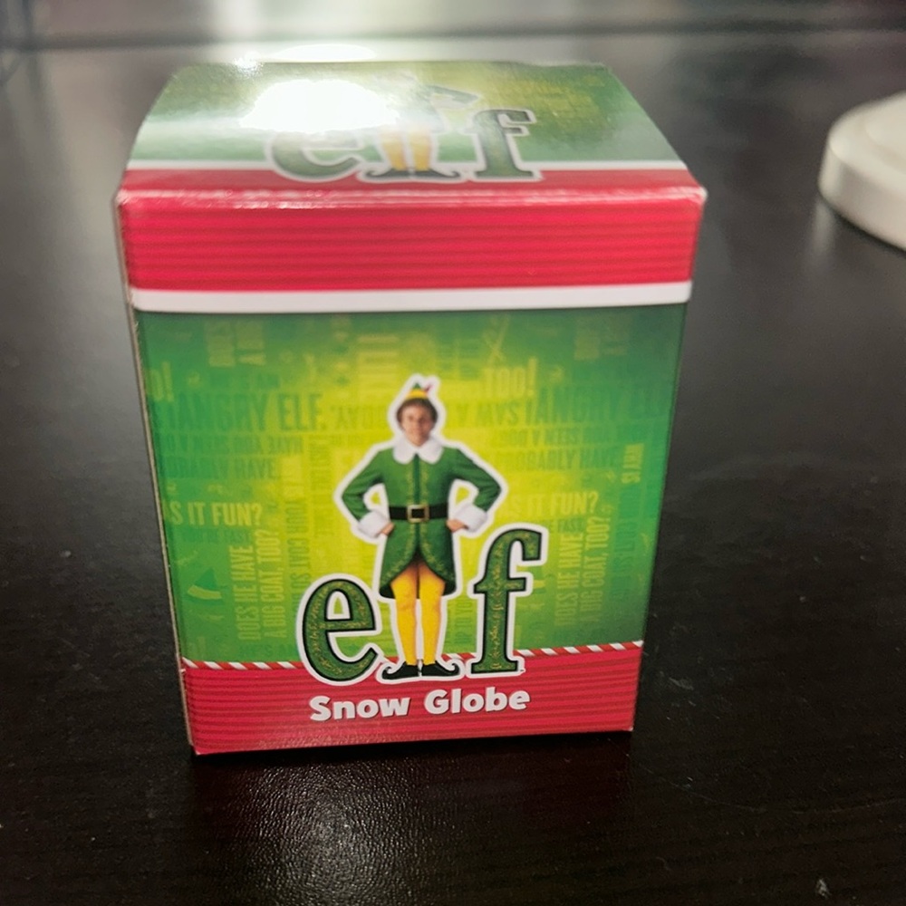 elf snow globe